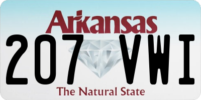 AR license plate 207VWI
