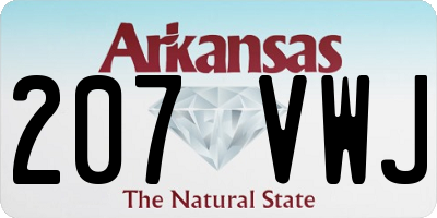 AR license plate 207VWJ