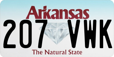 AR license plate 207VWK
