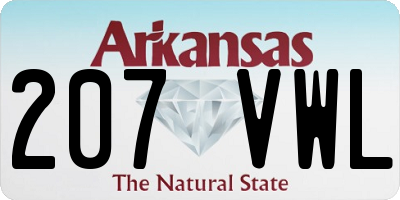 AR license plate 207VWL