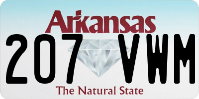 AR license plate 207VWM