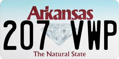 AR license plate 207VWP