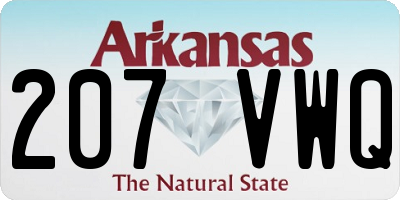 AR license plate 207VWQ