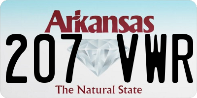 AR license plate 207VWR