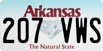 AR license plate 207VWS