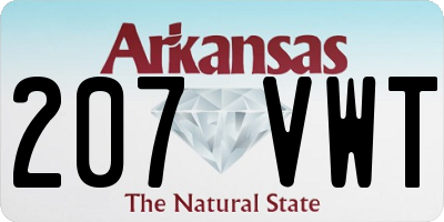AR license plate 207VWT