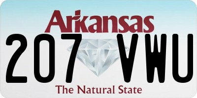 AR license plate 207VWU
