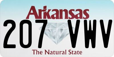 AR license plate 207VWV