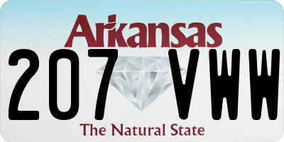 AR license plate 207VWW