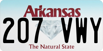 AR license plate 207VWY