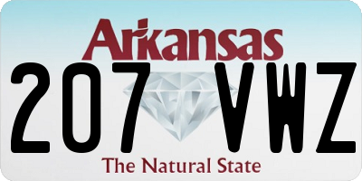 AR license plate 207VWZ