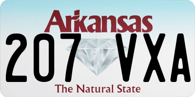 AR license plate 207VXA