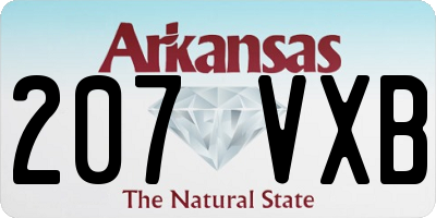 AR license plate 207VXB