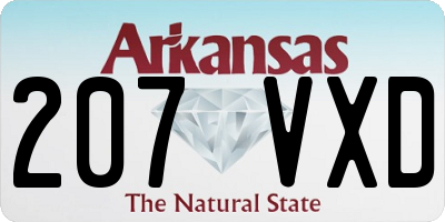 AR license plate 207VXD