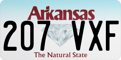 AR license plate 207VXF