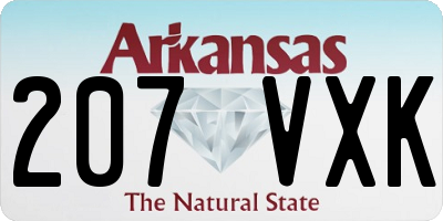 AR license plate 207VXK