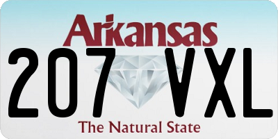 AR license plate 207VXL