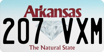 AR license plate 207VXM