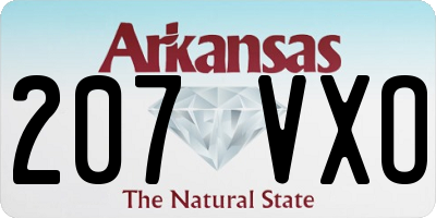 AR license plate 207VXO
