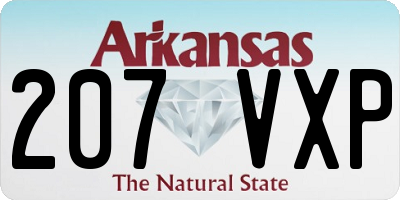 AR license plate 207VXP