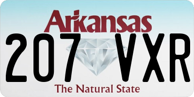 AR license plate 207VXR