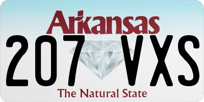 AR license plate 207VXS
