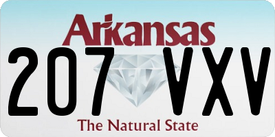 AR license plate 207VXV