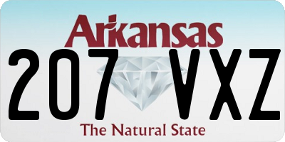 AR license plate 207VXZ