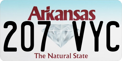 AR license plate 207VYC