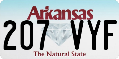 AR license plate 207VYF
