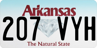 AR license plate 207VYH