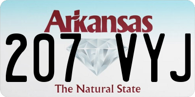 AR license plate 207VYJ