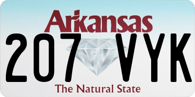 AR license plate 207VYK