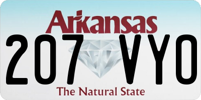 AR license plate 207VYO