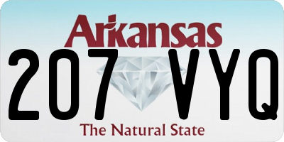 AR license plate 207VYQ