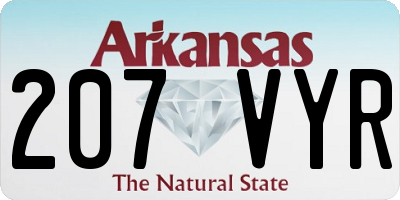 AR license plate 207VYR