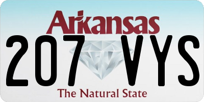 AR license plate 207VYS