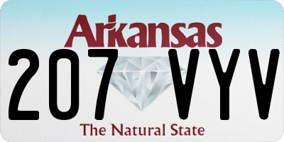 AR license plate 207VYV