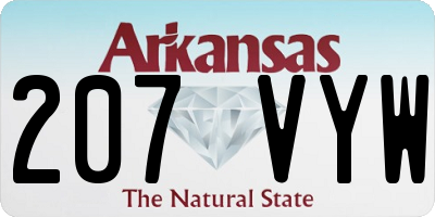 AR license plate 207VYW