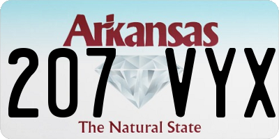 AR license plate 207VYX