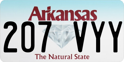 AR license plate 207VYY