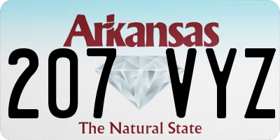 AR license plate 207VYZ