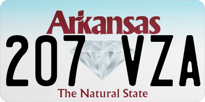 AR license plate 207VZA