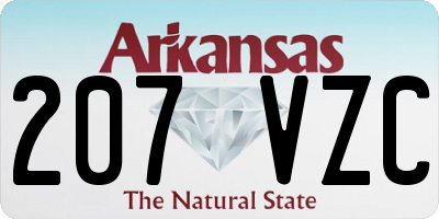 AR license plate 207VZC