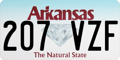 AR license plate 207VZF