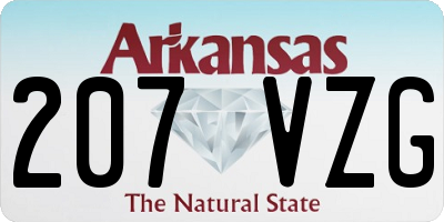 AR license plate 207VZG