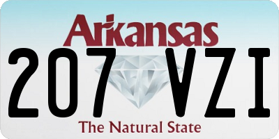AR license plate 207VZI