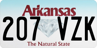 AR license plate 207VZK