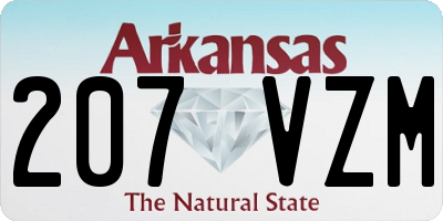 AR license plate 207VZM