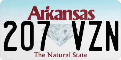 AR license plate 207VZN